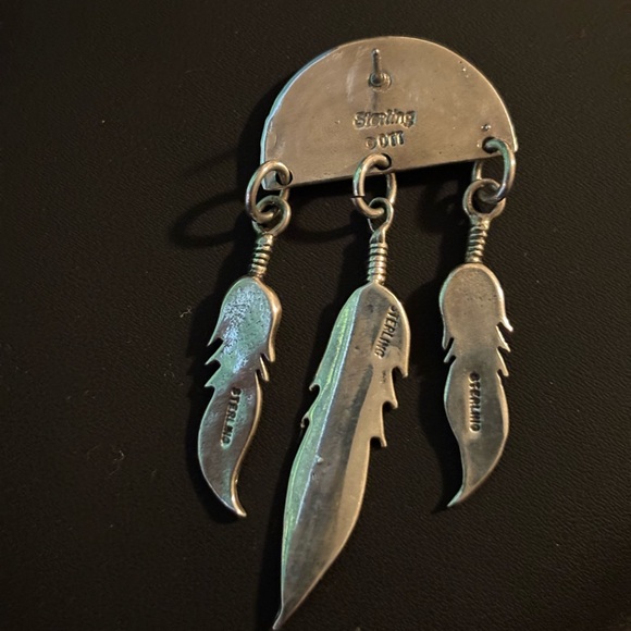 🌵STERLING🌵ONYX NATIVE EARRINGS STAMPED OTT 925🌵🌵🌵🌵🌵🌵🌵🌵🌵🌵🌵🌵🌵🌵🌵🌵 - Picture 2 of 7